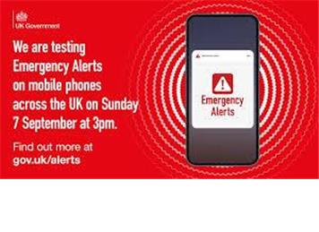 Emergency Alert UK test  7th Sept 2025